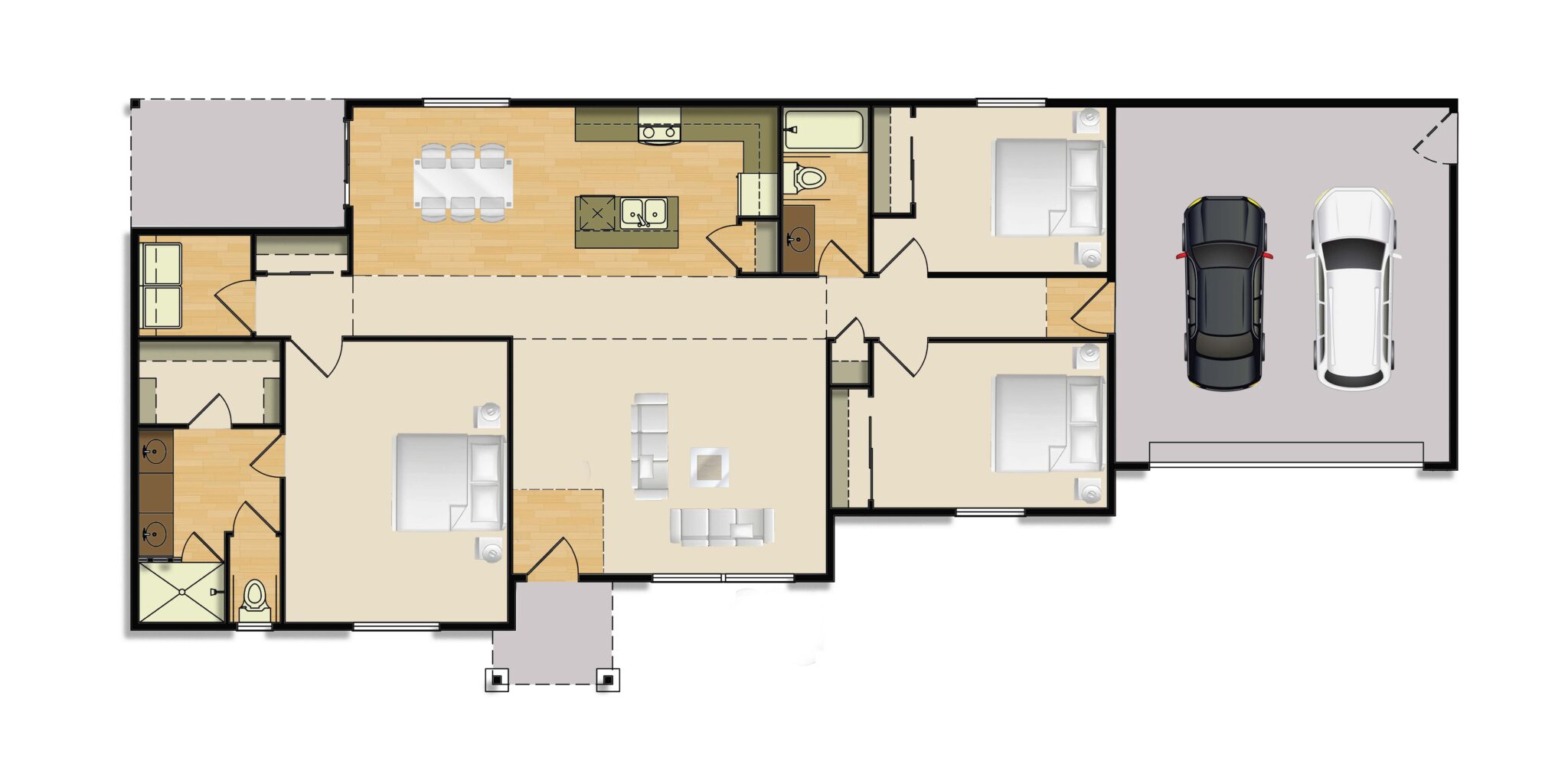 2d image of the 1526 floor plan
