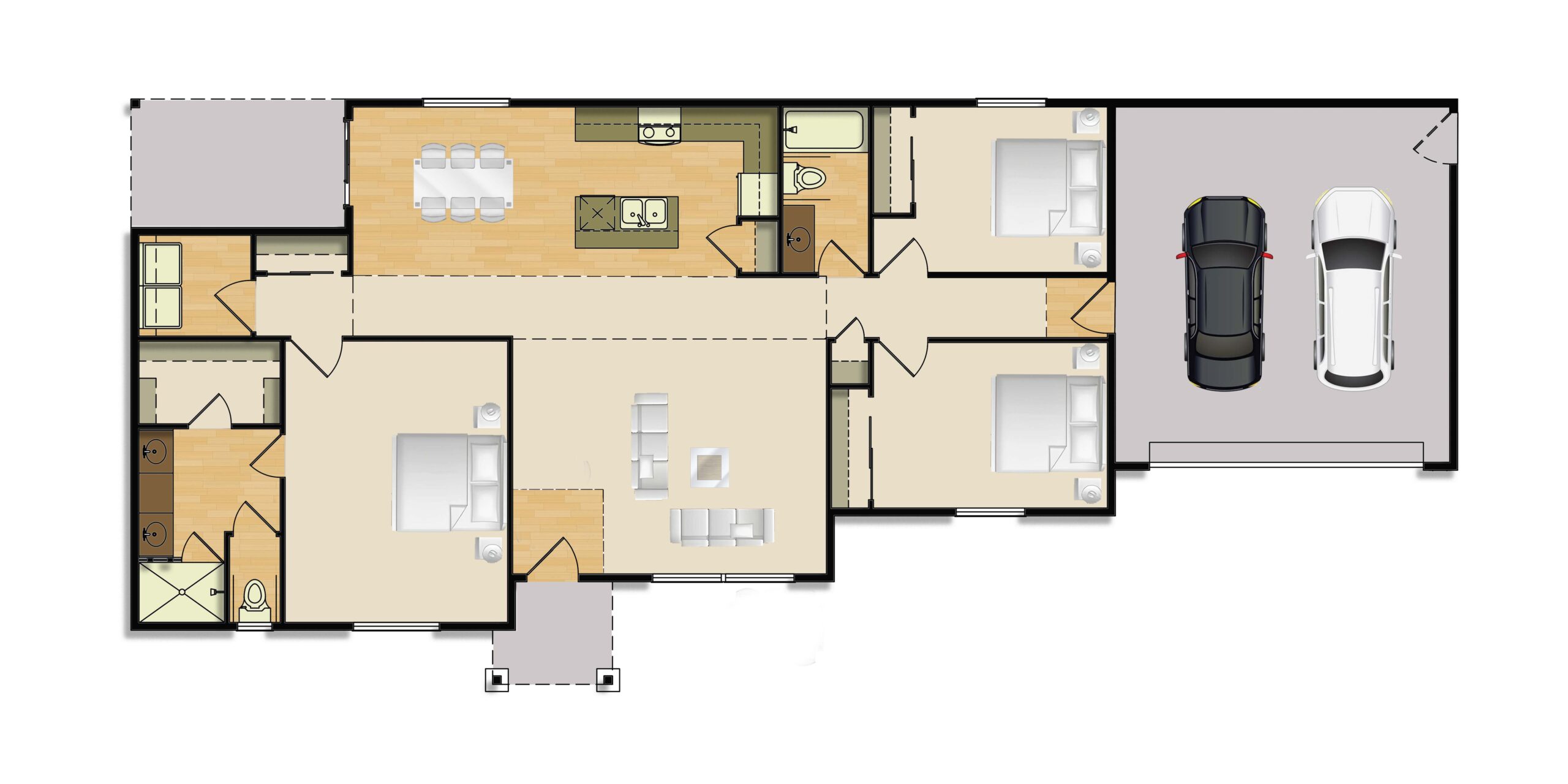 2d image of the 1526 floor plan